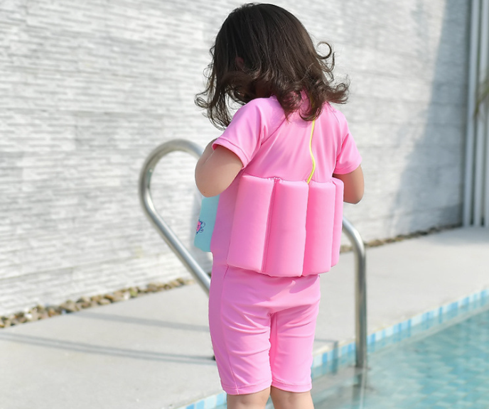 Tcherchi Çocuklar için Yüzme Öğrenme Tek Parça Çizgi Film Baskılı Yüzen Mayo