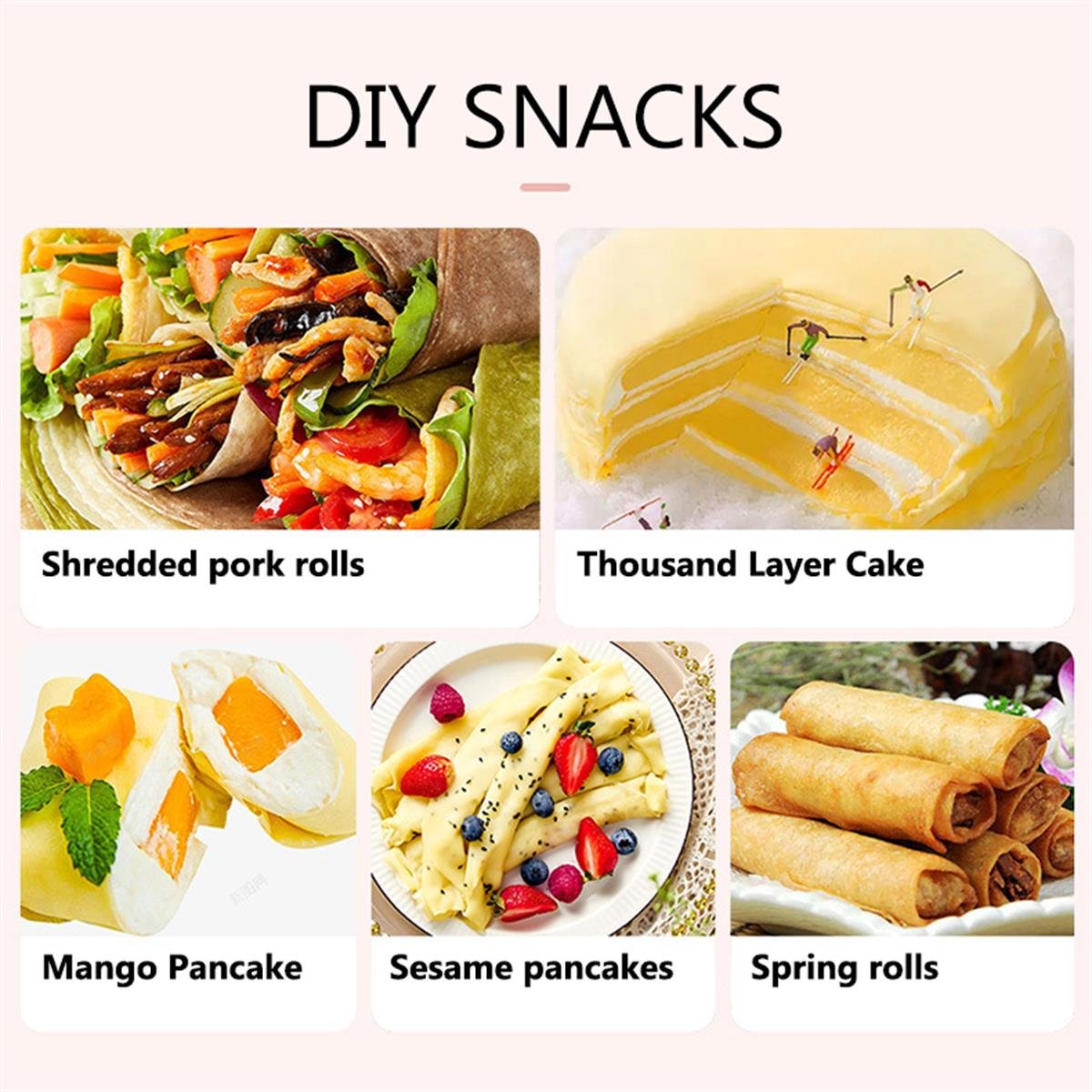 Tcherchi Çok Fonksiyonlu Krep Yapma Makinesi