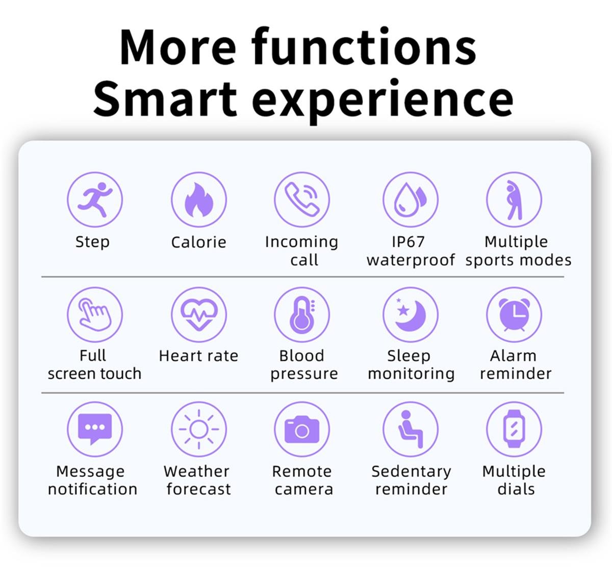Tcherchi Dokunmatik Spor IP67 Su Geçirmez Bluetooth Android İos Akıllı Saat