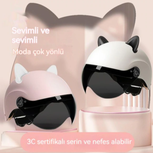 Tcherchi Dört Mevsim Motosiklet Kaskı Pembe