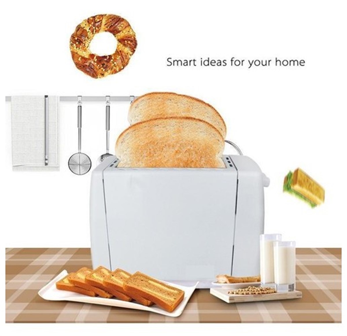 Tcherchi Elektrikli Çok İşlevli Ekmek Kızartma Makinesi