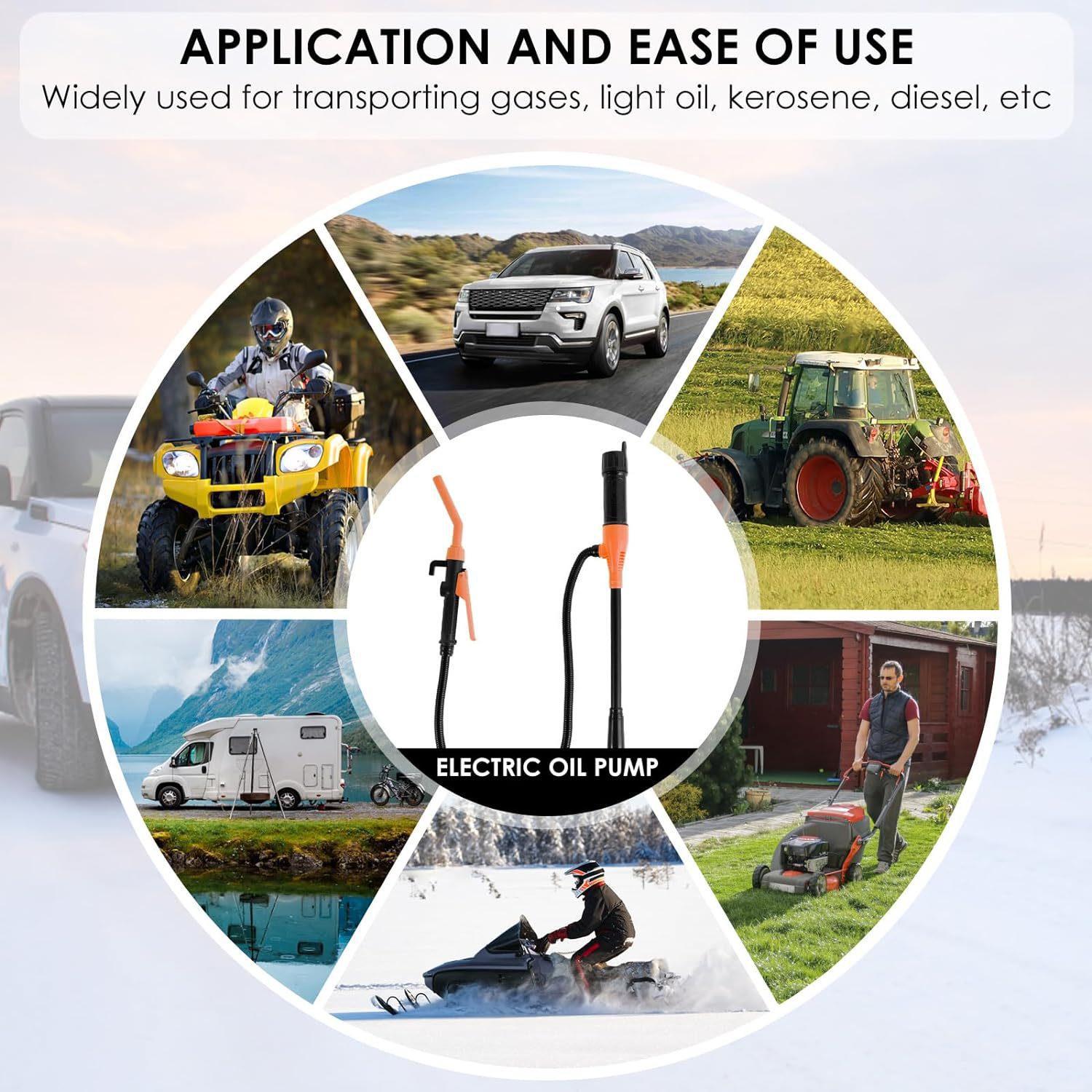 Tcherchi Elektrikli Yağ Pompası, Taşınabilir Sıvı Transfer Sifon El Pompası