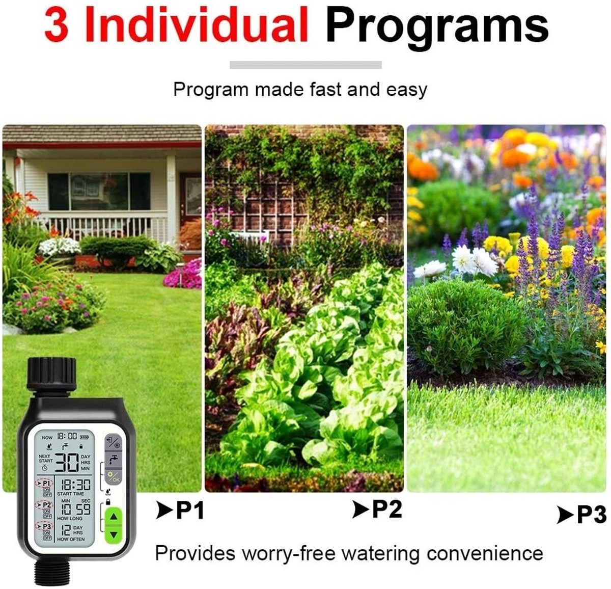 Tcherchi Elektronik Sulama Regülatörü Büyük LCD Ekranlı