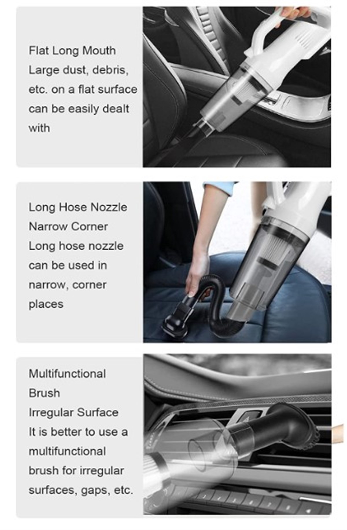 Tcherchi Ev Araba Çift Amaçlı Zemin Paspas Elektrikli Süpürge El Tipi