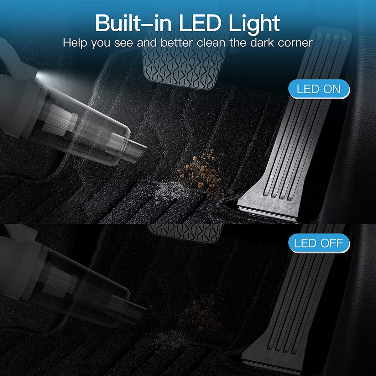 Tcherchi Ev Araba Çift Amaçlı Zemin Paspas Elektrikli Süpürge El Tipi