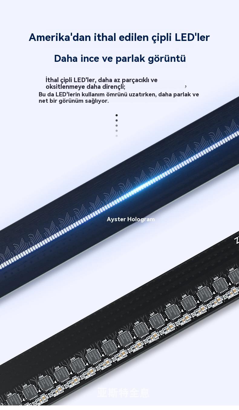 Tcherchi Holografik Projeksiyon 3D Fan, 16 inç Duvara Monte Sanal Üç Boyutlu Süspansiyon Reklam Ekranı