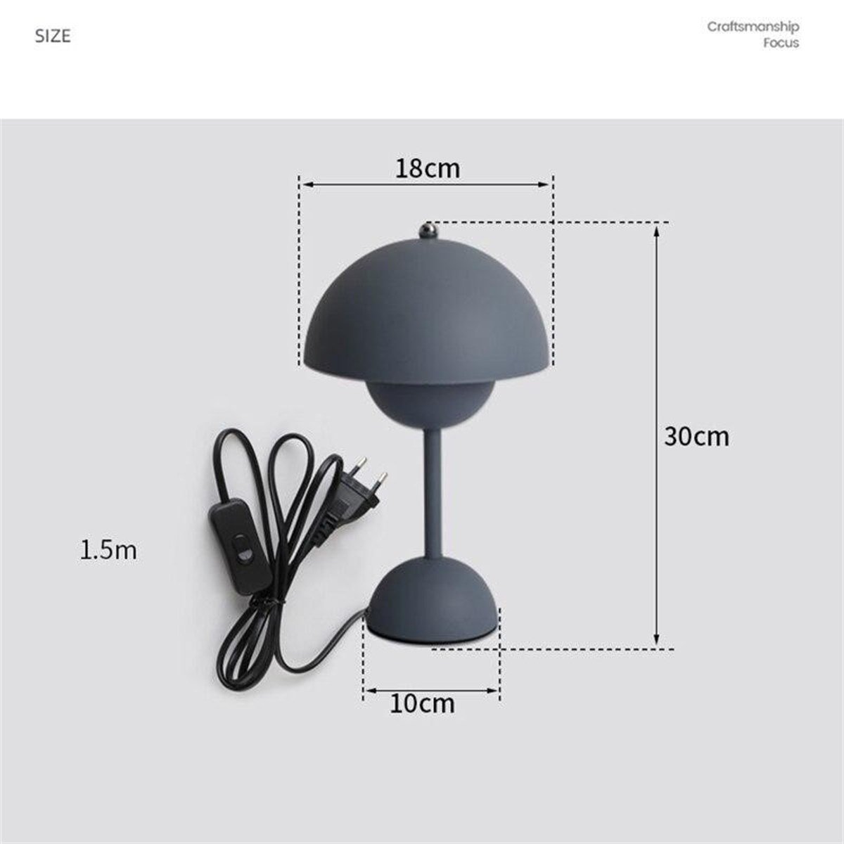 Tcherchi İskandinav Minimalist Mantar Masa Lambası