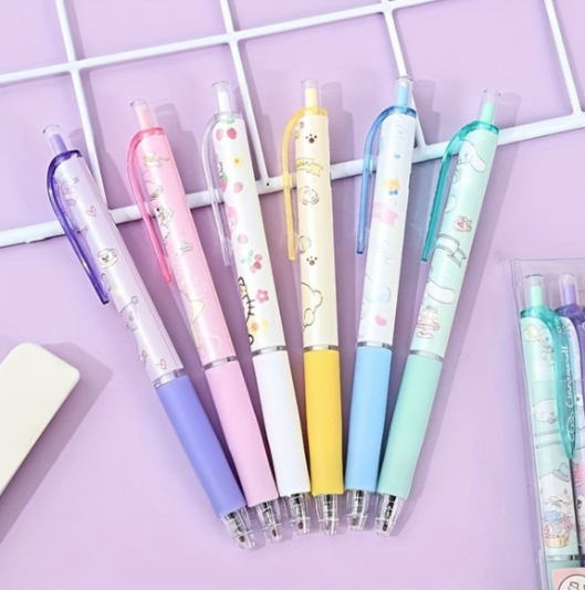 Tcherchı Jel Mürekkep Roller Kalemler, 6'lı Set, 0,5 Mm İnce Uç Jel Roller Kalemler