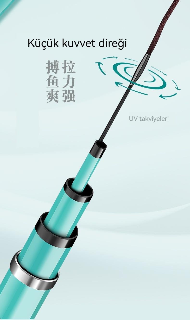 Tcherchi Karbon Olta Kamışı 8H19 Road Fishing Ayarlanabilir, Ultra Hafif ve Sert Uzun Balık Oltası