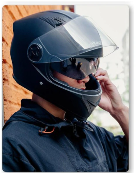 Tcherchi Kış Buğu Önleyici Sıcak Tam Kask Sürme Kaskı Siyah