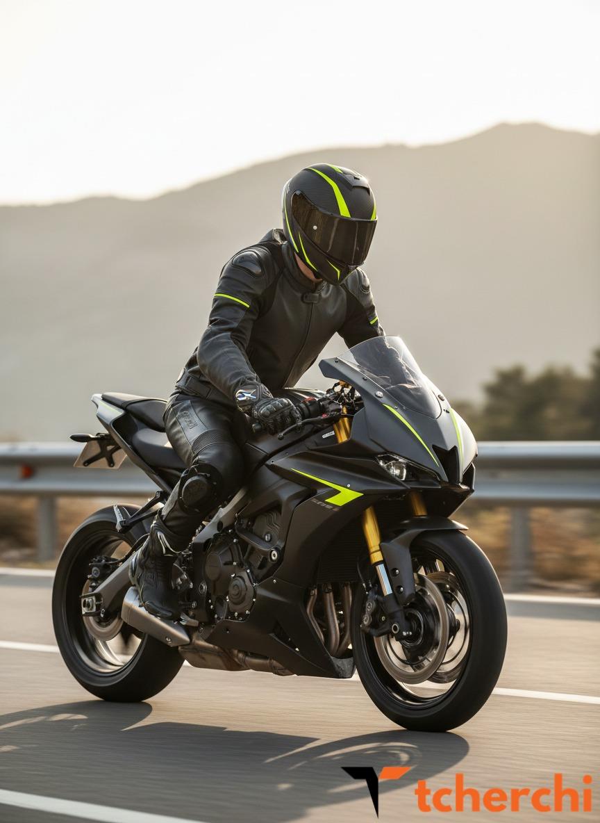 Tcherchi Kronos Serisi Çeneden Açılabilir Motor Kaskı (ECE 22.06) (SİYAH VİZÖR DAHİL)