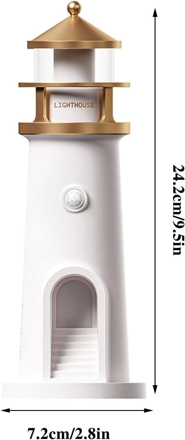 Tcherchi LED Deniz Feneri Ay Lambası Projektör Gece Lambası,Şarj Edilebilir Ay Işığı Projeksiyon Gece Lambası