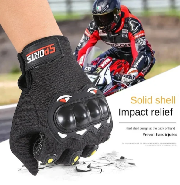 Tcherchi Motosiklet Eldiveni Siyah