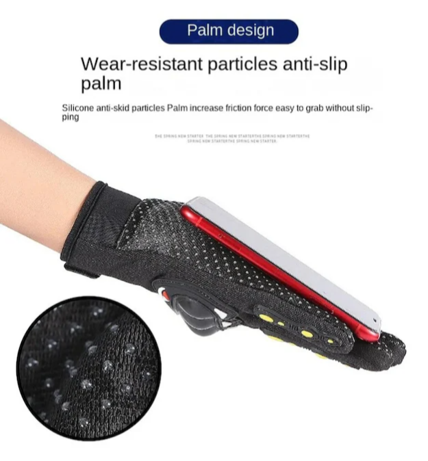 Tcherchi Motosiklet Eldiveni Siyah