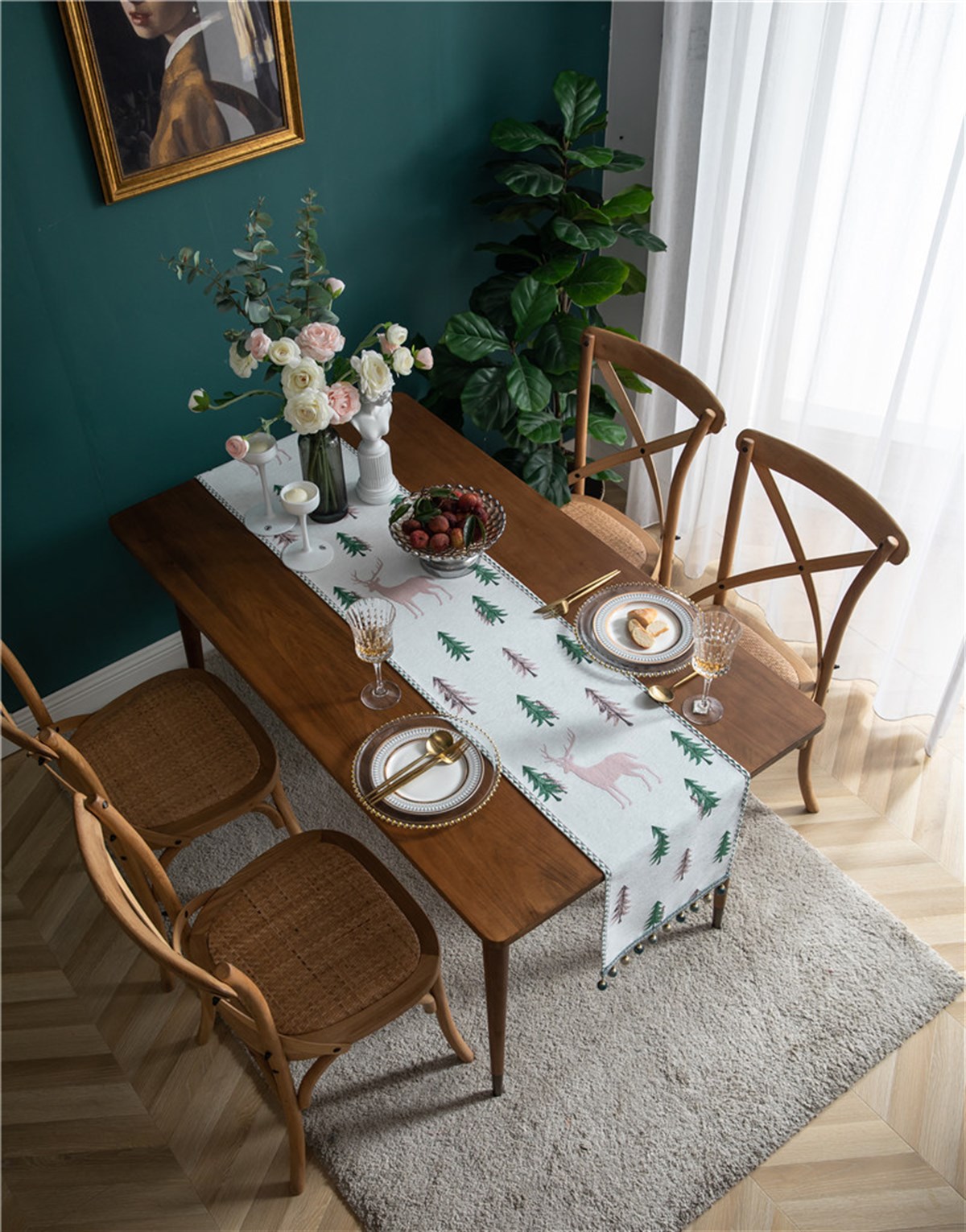 Tcherchi Noel Dekorasyonu masa koşucu