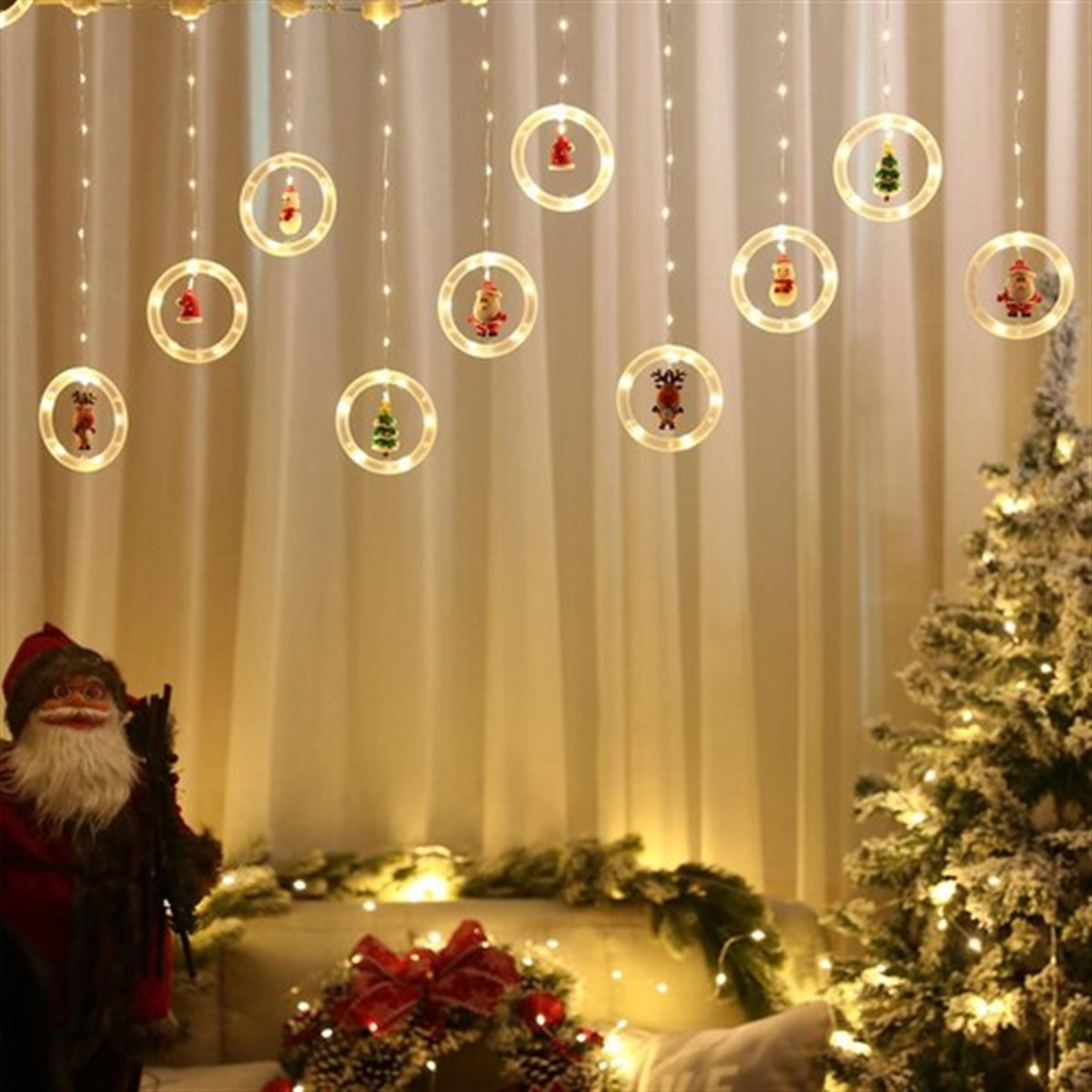 Tcherchi Noel Dekorasyonu Renkli Işık