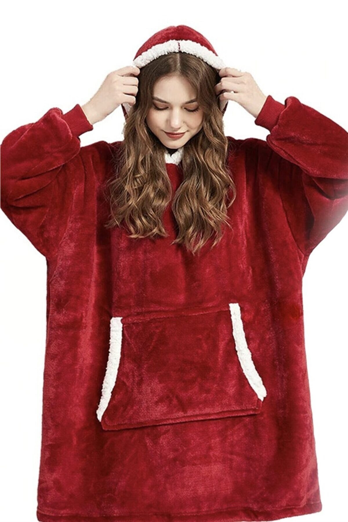 Tcherchi Noel Özel Detaylı Yumuşak Kumaşlı Giyilebilir Battaniye