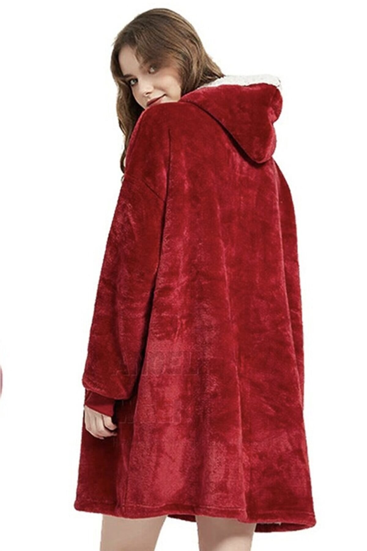 Tcherchi Noel Özel Detaylı Yumuşak Kumaşlı Giyilebilir Battaniye