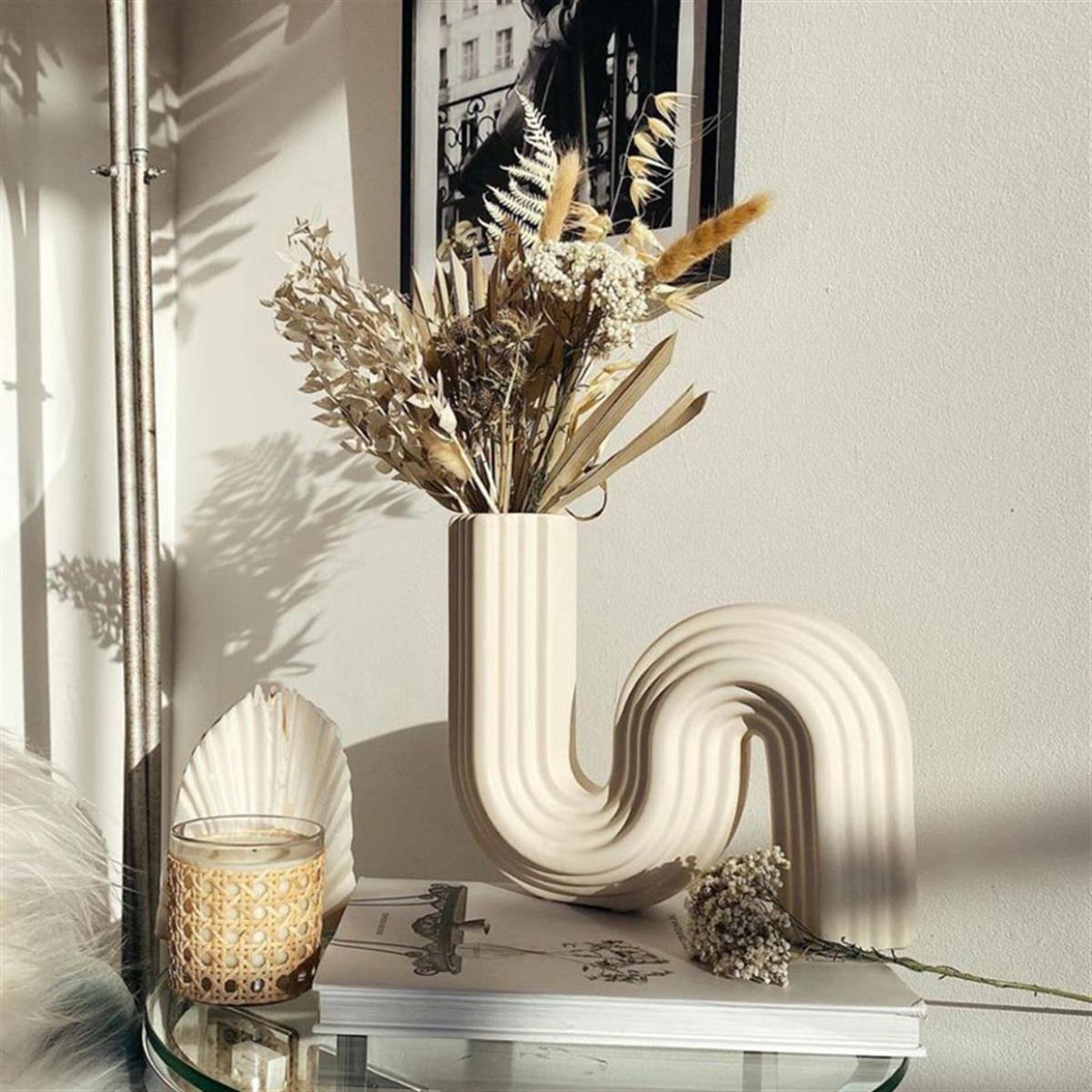 Tcherchi Nordic Ins Style Geometrik Sanat Seramik Vazo