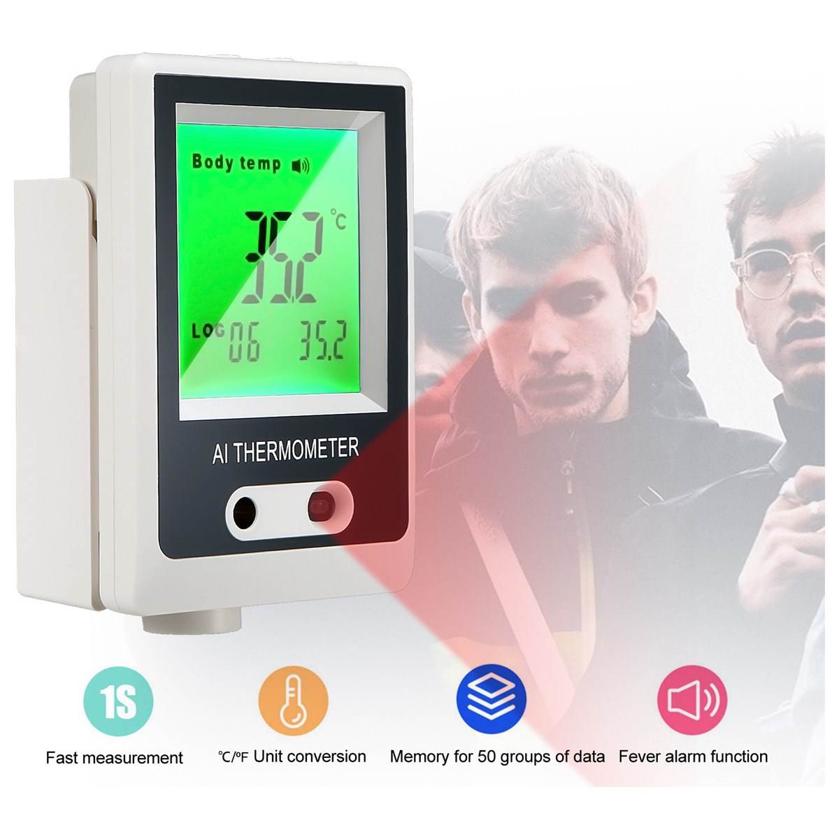 Tcherchi Otomatik Akıllı Temassız Kızılötesi Termometre