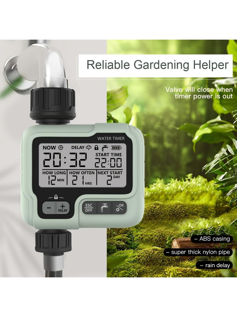 Tcherchi Otomatik Su Saati Bahçe Dijital Sulama Makinesi Akıllı Sulama Saati Dış Mekan Kullanımı
