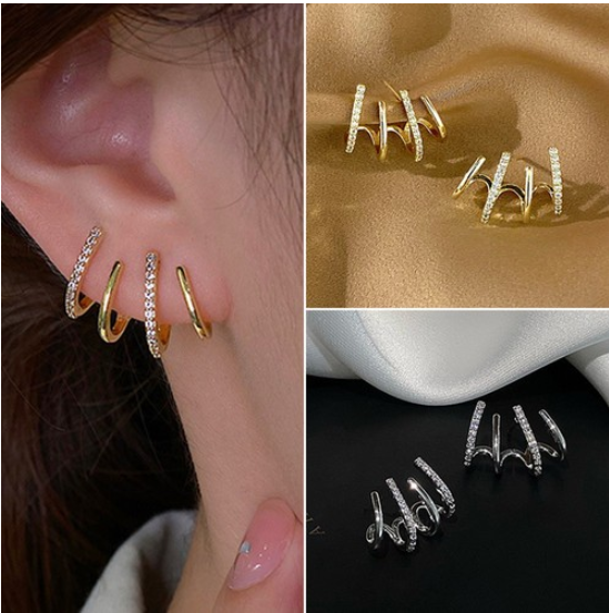 Tcherchi Pençe Taşlı Küpe