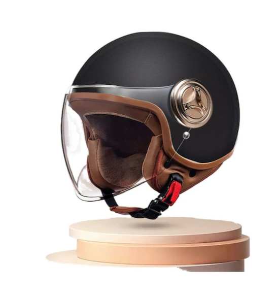 Tcherchi Retro Tasarım Sertifikalı Motosiklet Kaskı Standart