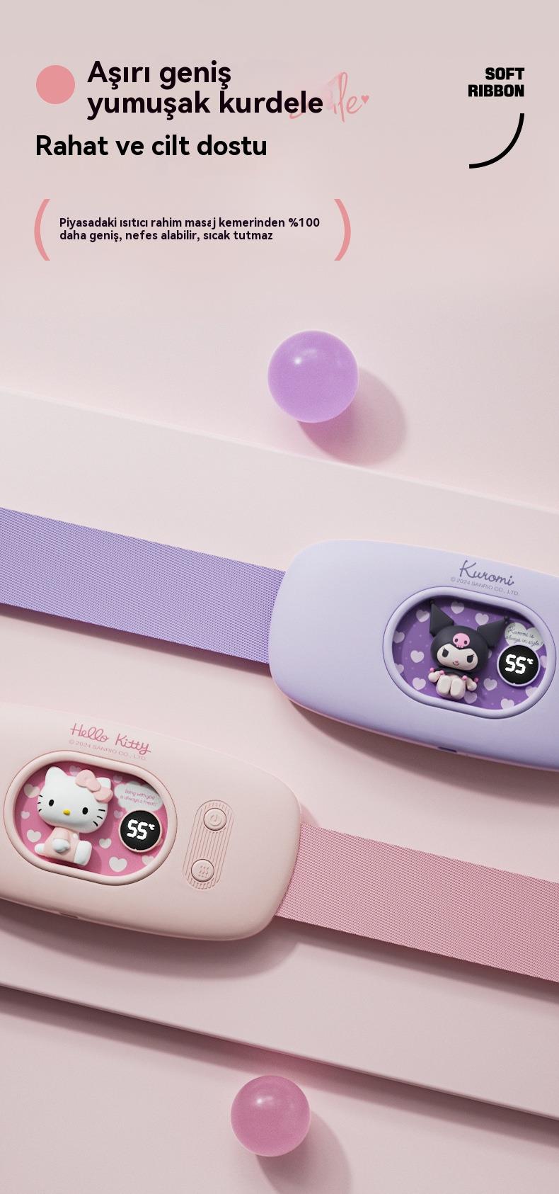 Tcherchi Sanrio Hello Kitty / Kuromi Adet Sancısı Ağrısı Masaj Kemeri