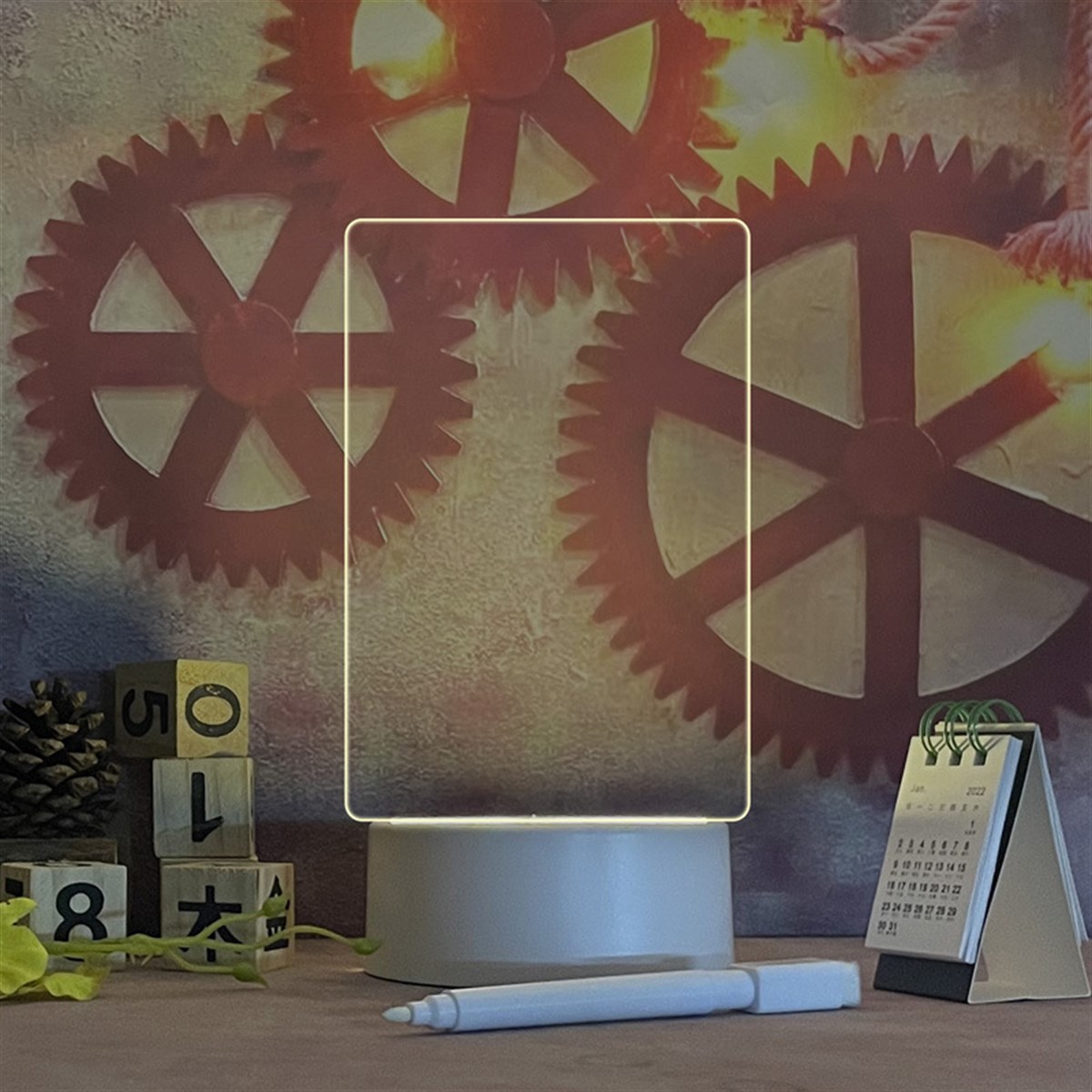 Tcherchi Şeffaf Işıklı Akrilik Not Tahtası