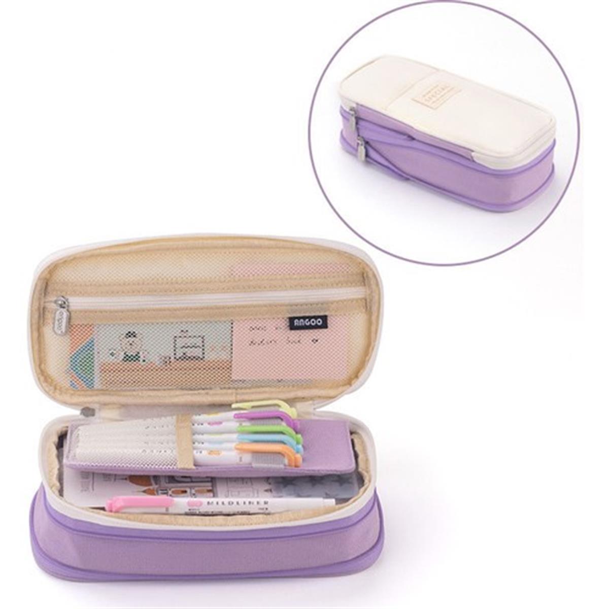 Tcherchi Sevimli Büyük Kapasiteli Çok Katmanlı Kalem Kutusu