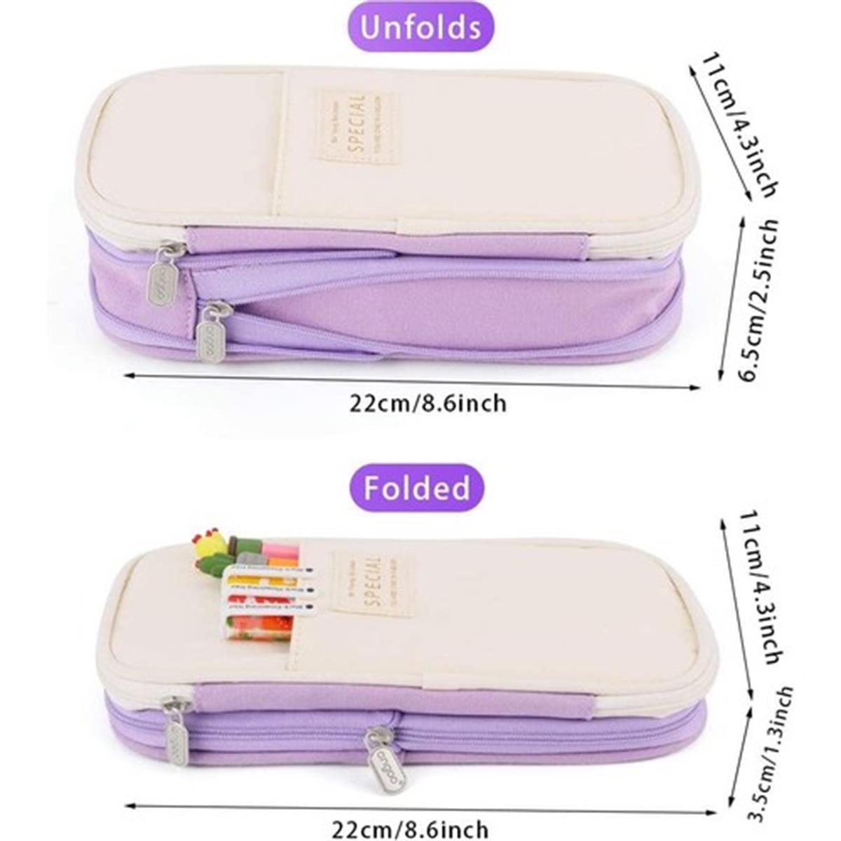 Tcherchi Sevimli Büyük Kapasiteli Çok Katmanlı Kalem Kutusu