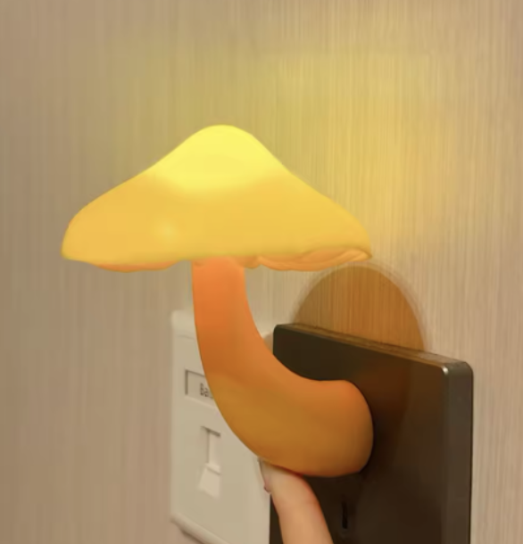 Tcherchi Sevimli Mantar LED Başucu Tak-Çalıştır Gece Lambası