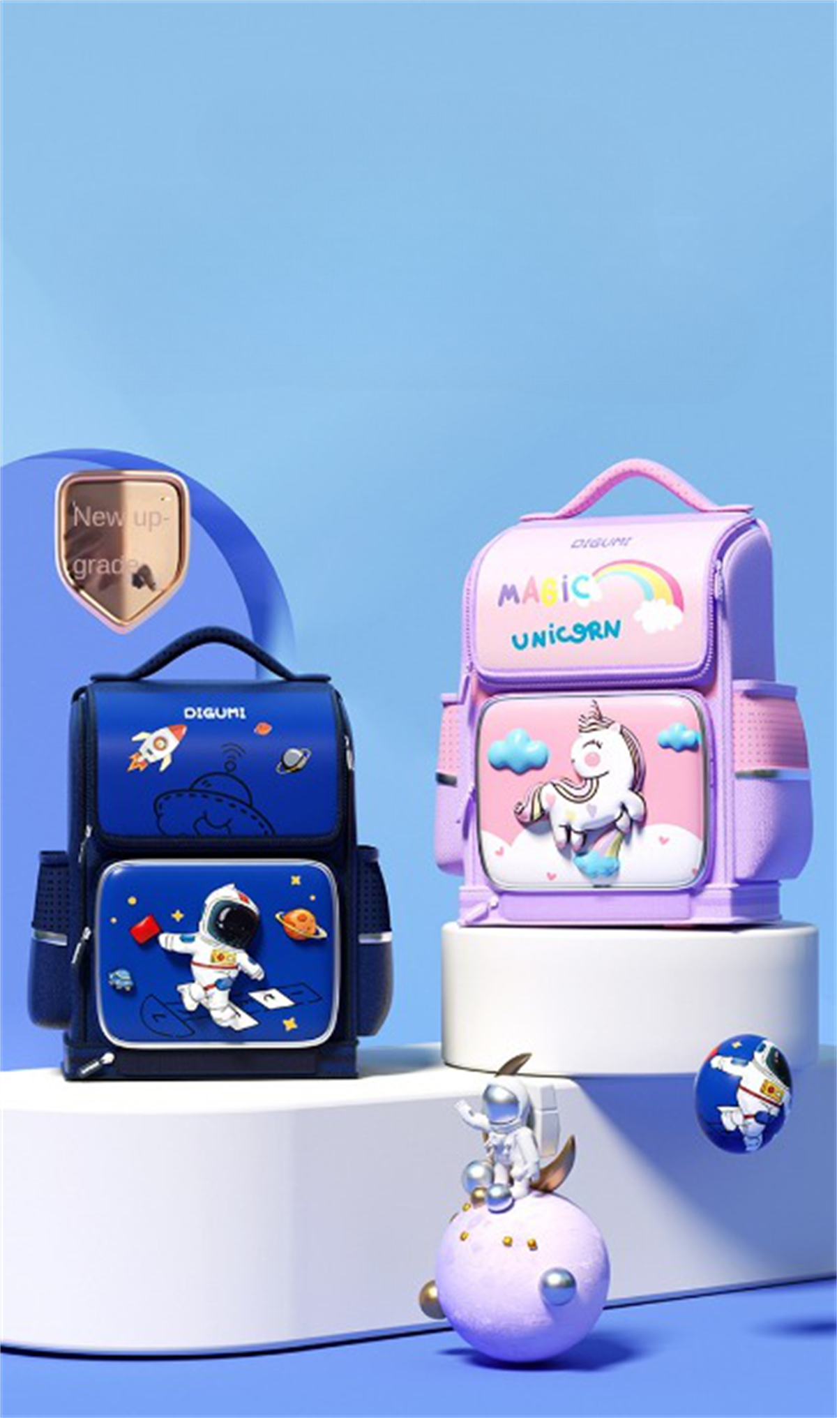 Tcherchi Su Geçirmez Desenli Çocuk Okul Çantası