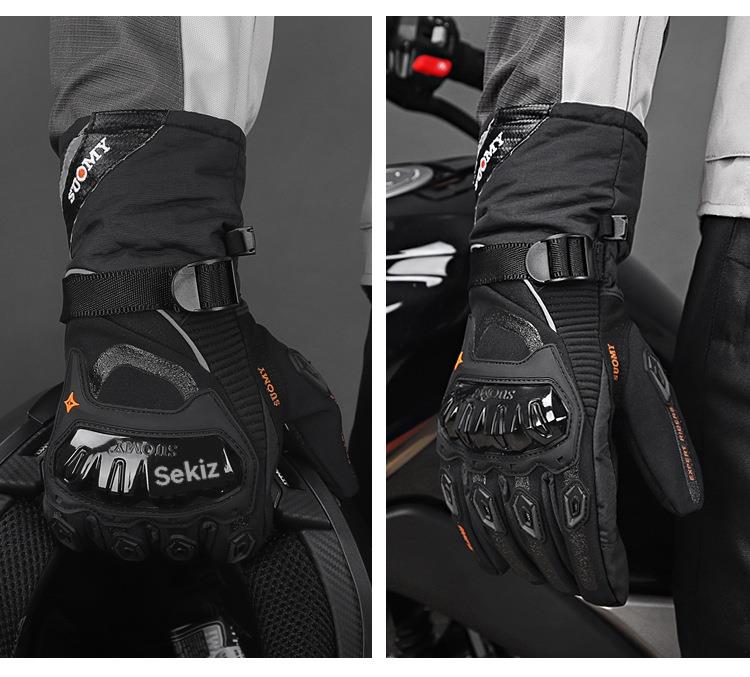 Tcherchi Su Geçirmez Dört Mevsim Kışlık Motosiklet Eldivenleri