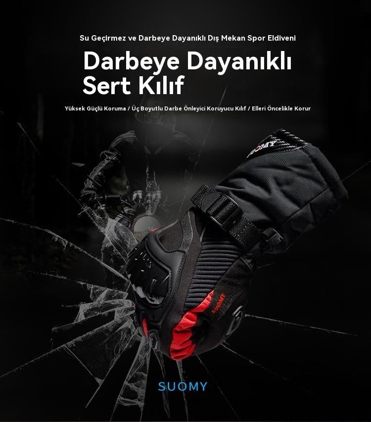 Tcherchi Su Geçirmez Dört Mevsim Kışlık Motosiklet Eldivenleri