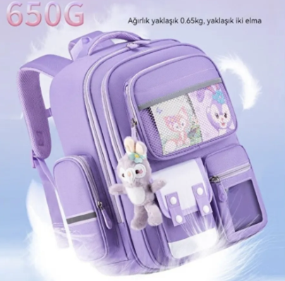 Tcherchi Suya Dayanıklı Büyük Kapasiteli Kız Okul Sırt Çantası