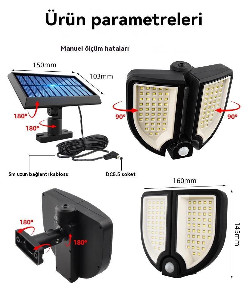 Tcherchi Suya Dayanıklı, İnsan Vücudu İndüksiyon Güneş Enerjisi Bahçe Lamba Aydınlatması