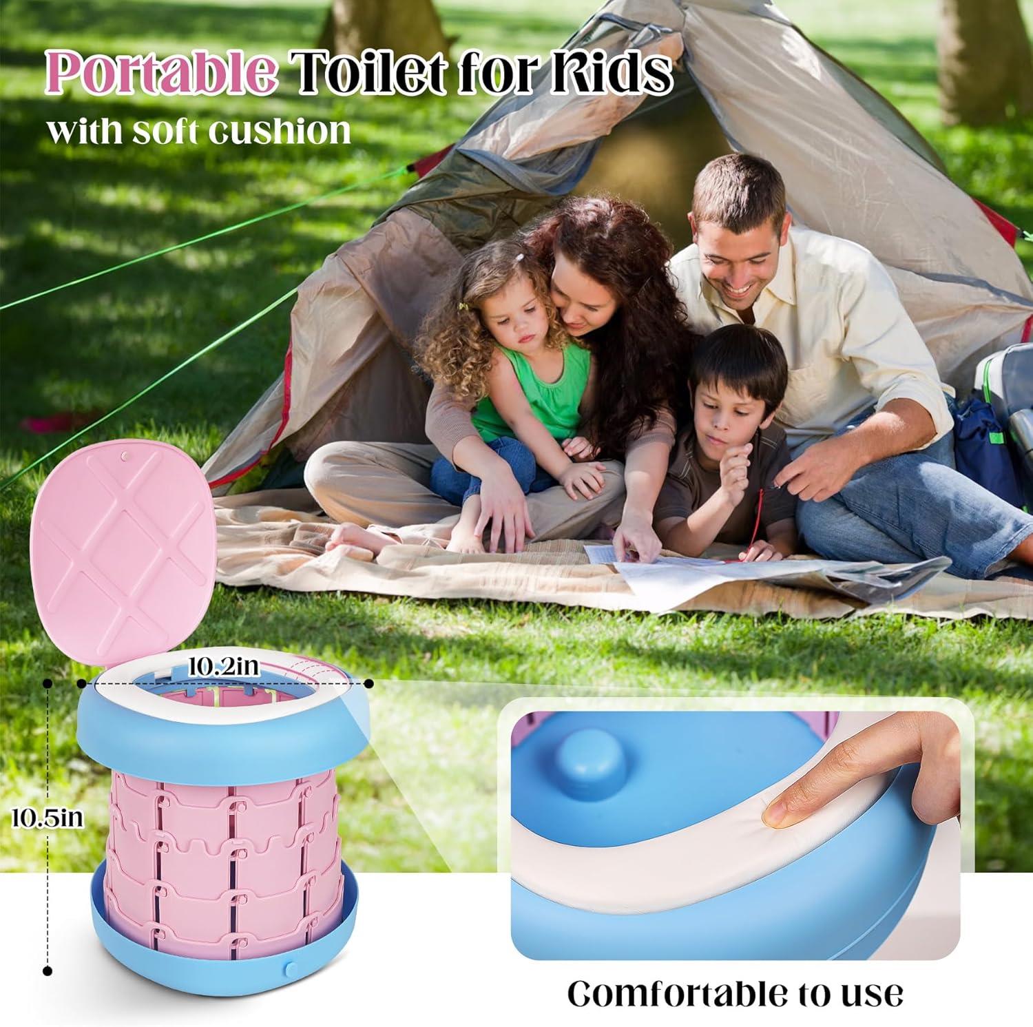 Tcherchi Taşınabilir Katlanabilir Tuvalet Lazımlık, Seyahat için Ayarlanabilir Yükseklik Bebek Tuvaleti