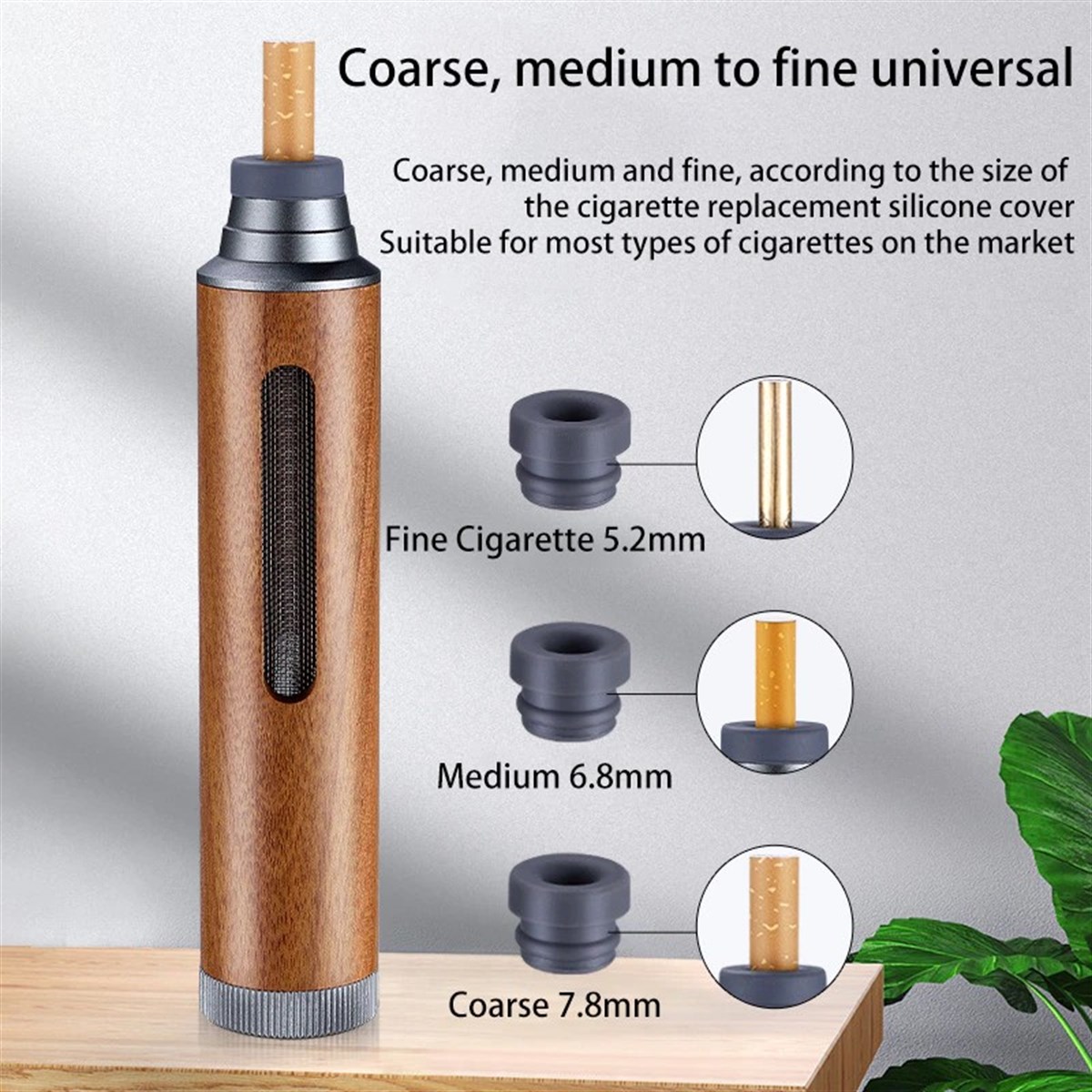 Tcherchi Taşınabilir Mini Ahşap Sigara Küllüğü