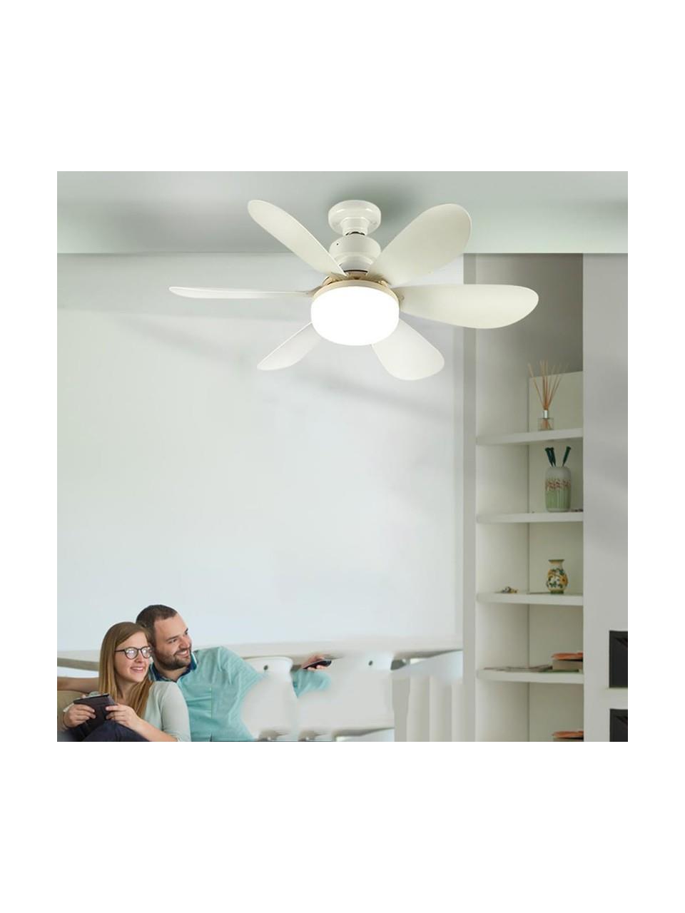 TCHERCHI Tavan Vantilatörü Aydınlatmalı, 40W Ayarlanabilir LED Fan Lambası Uzaktan Kumandalı