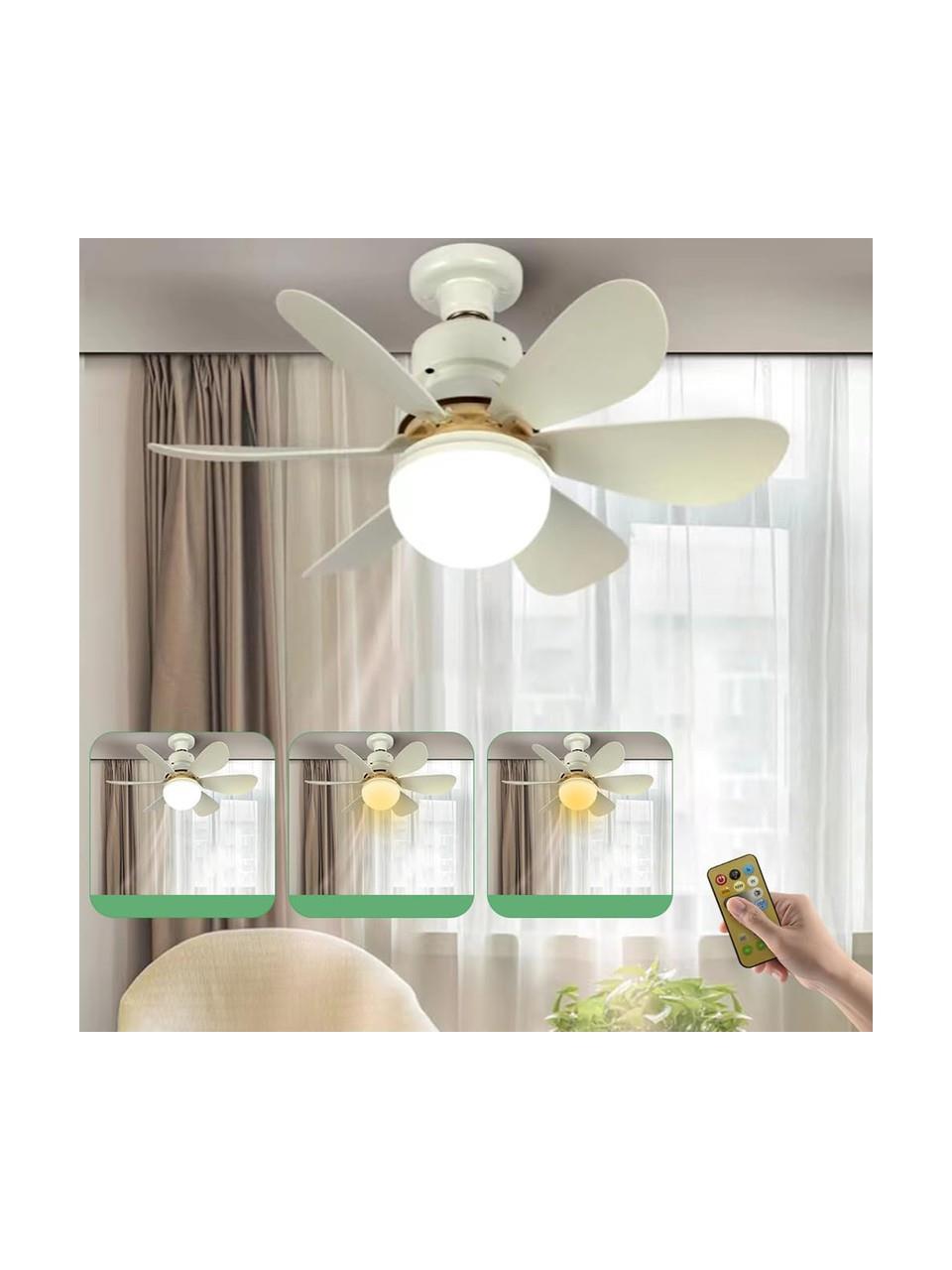 TCHERCHI Tavan Vantilatörü Aydınlatmalı, 40W Ayarlanabilir LED Fan Lambası Uzaktan Kumandalı