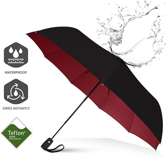 Tcherchi Teflon Kaplama ile Repel Şemsiye Windproof Seyahat Şemsiye