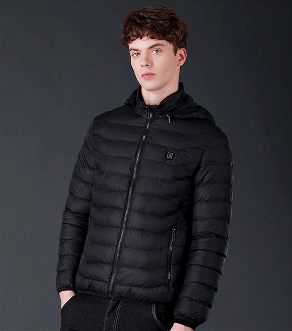 Tcherchi USB Isıtmalı Dolgulu Ayrılabilir Şapkalı Erkek Mont