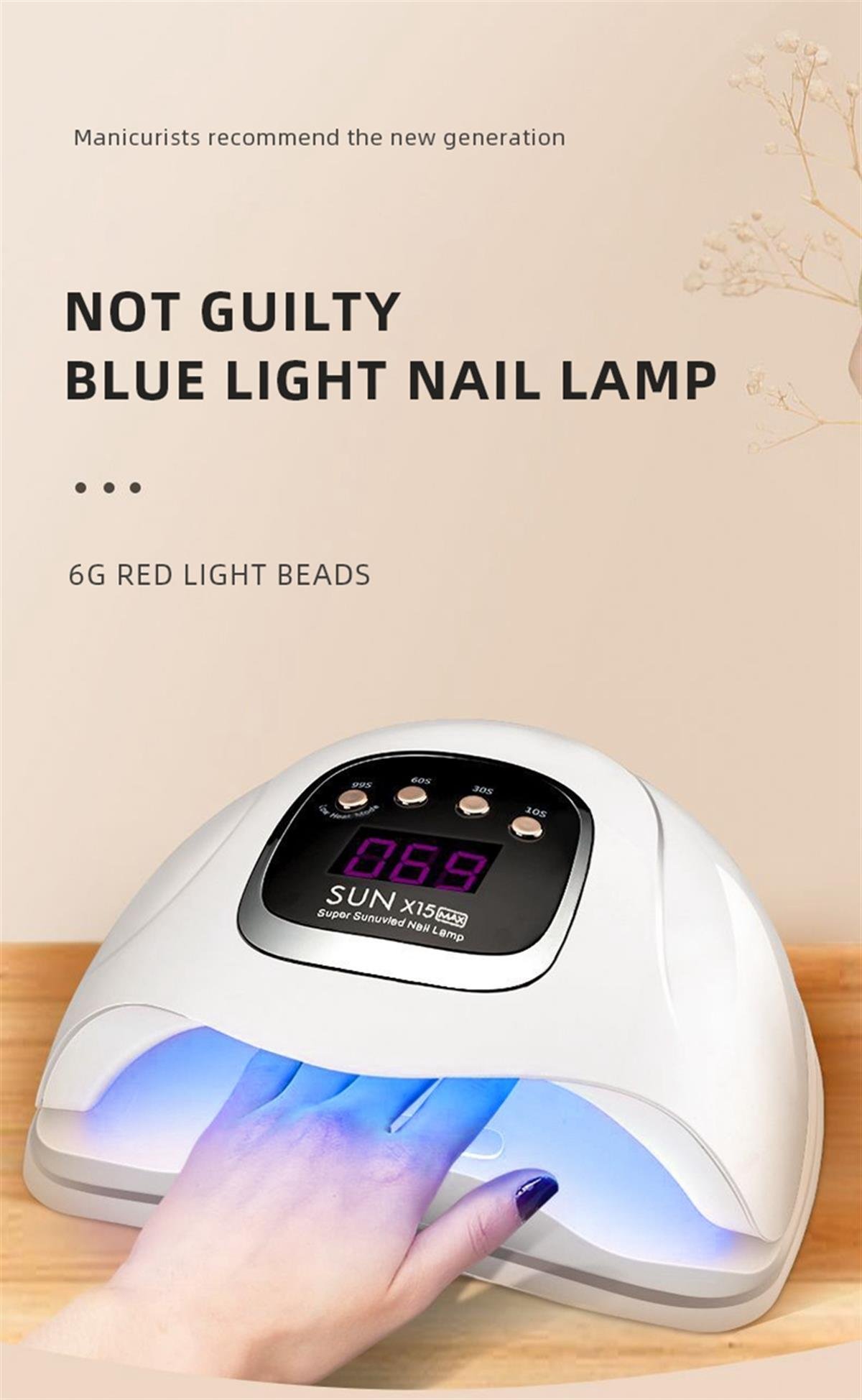 Tcherchi UV LED Lamba Tırnak Kurutucu Manikür Tırnak Kurutma Lambası 66 LED UV