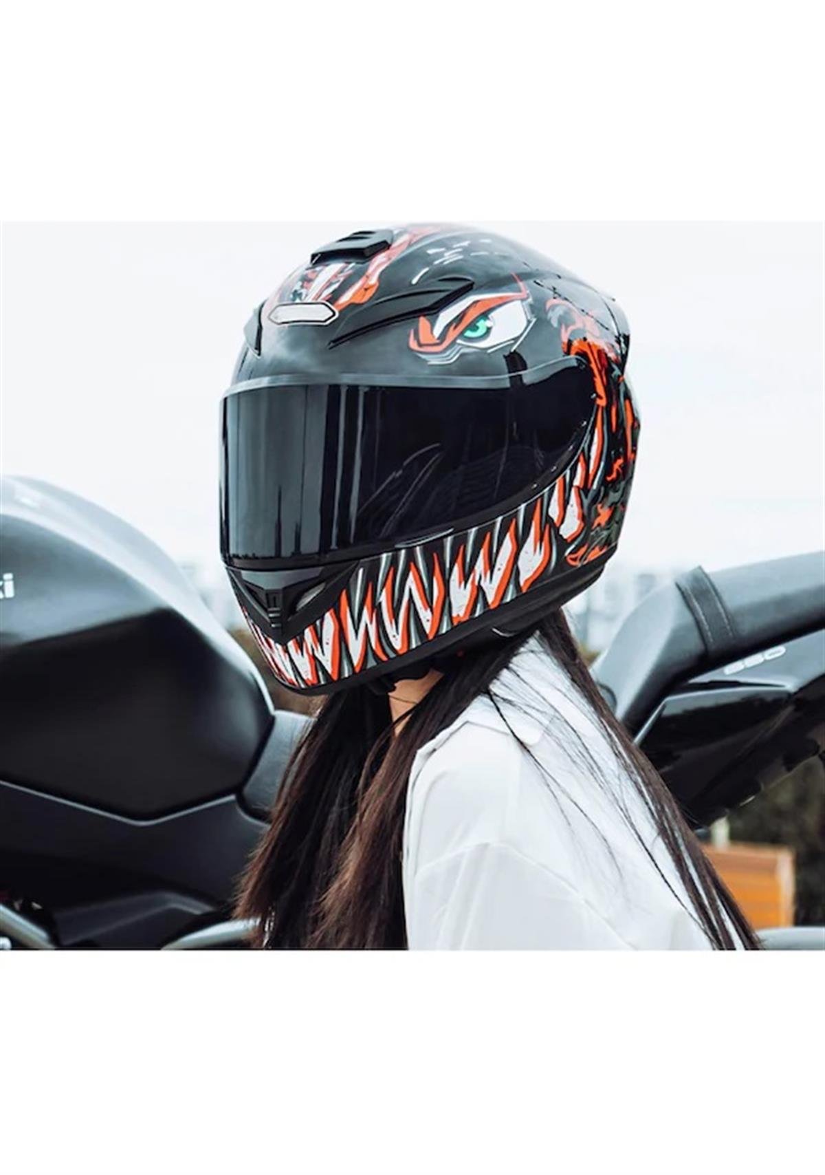 Tcherchi Yetişkin Tam Yüz Koruyucu Motosiklet Kaskı