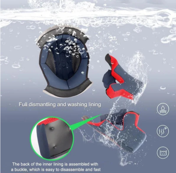 Tcherchi Yetişkin Tam Yüz Koruyucu Motosiklet Kaskı Mavi