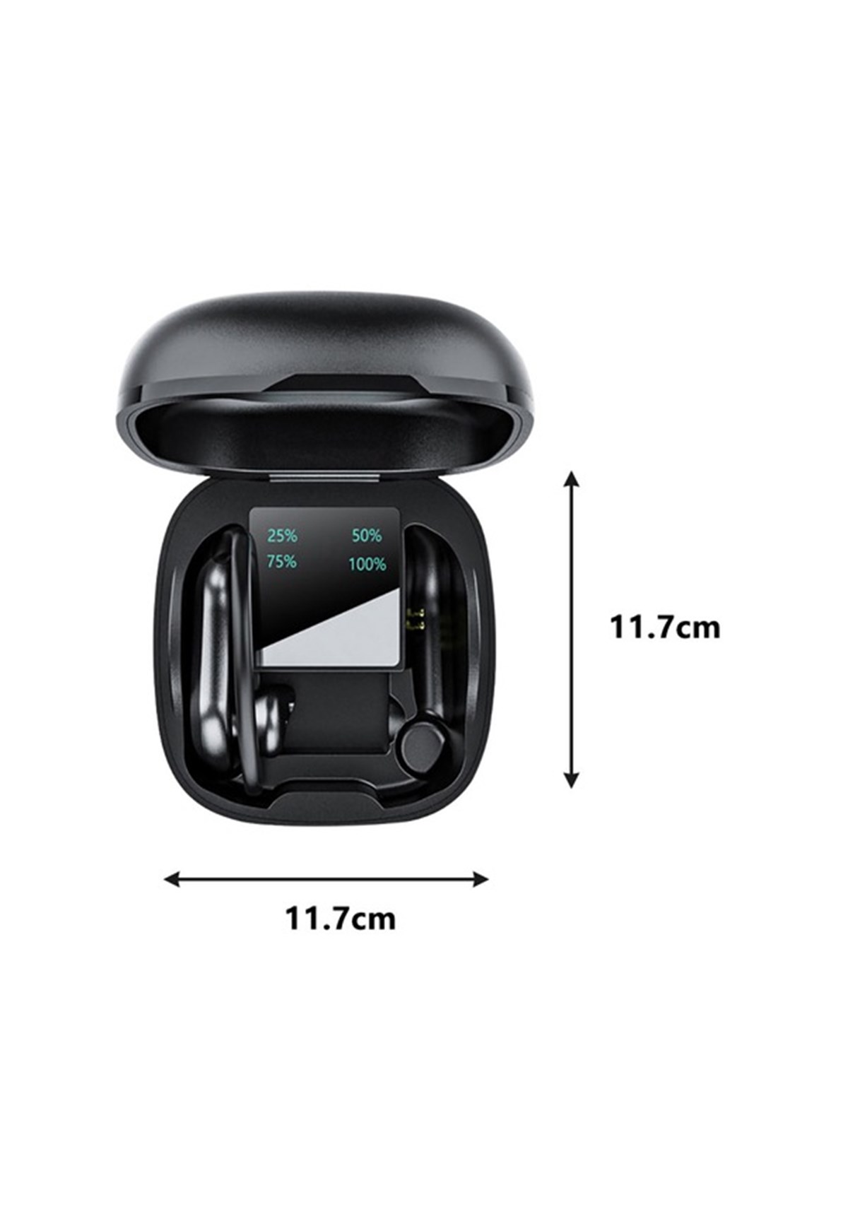 Tcherci lcd ekran güç şarj göstergeli su geçirmez kulakiçi bluetooth kulaklık