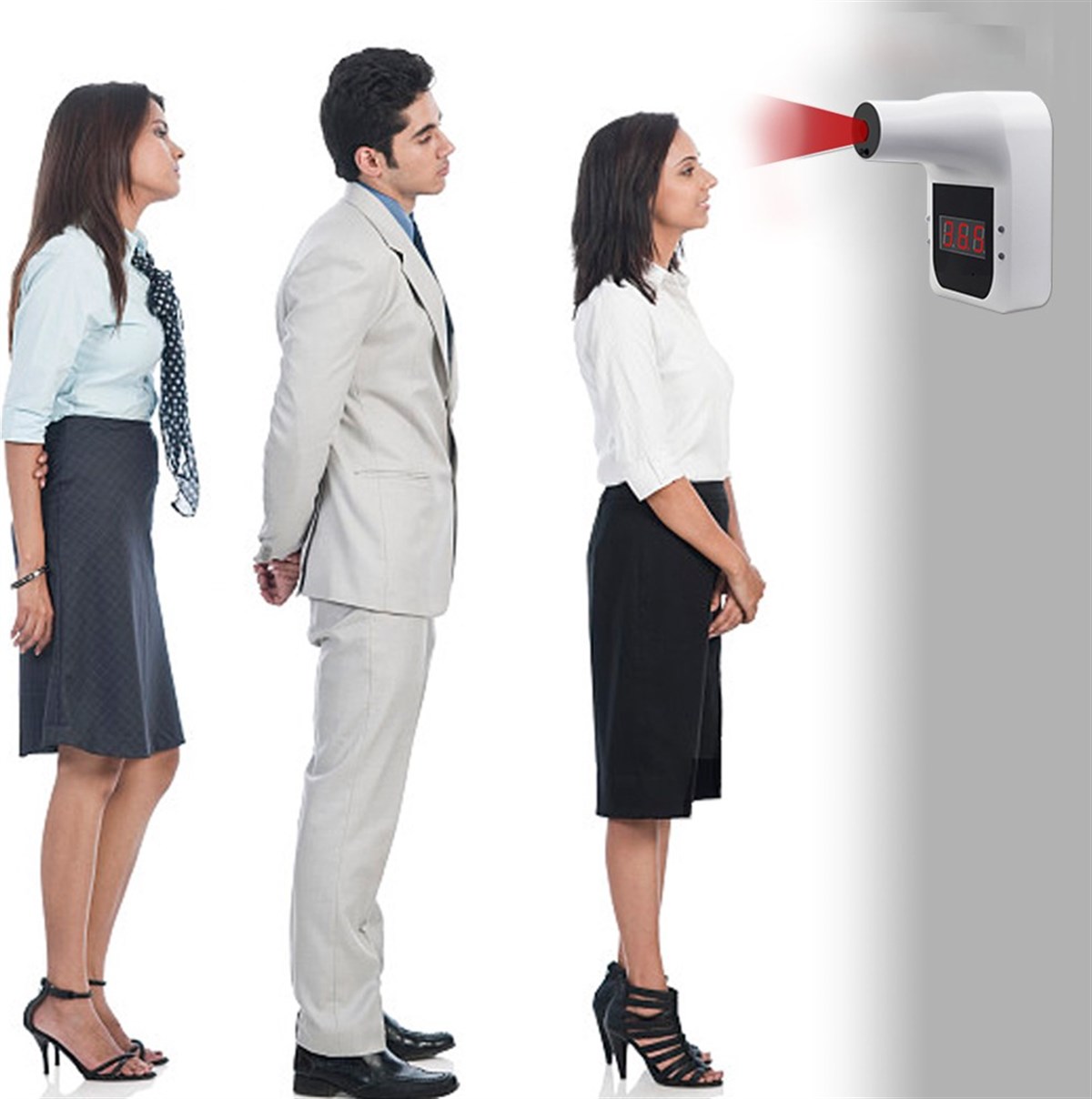 Temassız Kızılötesi Termometre Otomatik Akıllı Alın