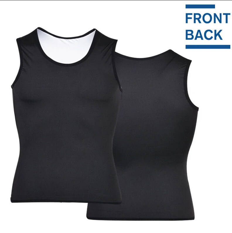 TENGOO Erkek Sauna Şekillendirici Yelek Thermo Sweat Shapewear Karın Kontrolü Zayıflama Tank Üstü Spor Fitness Egzersiz Fermuar Korse Gömlek Yağ Yakma için 