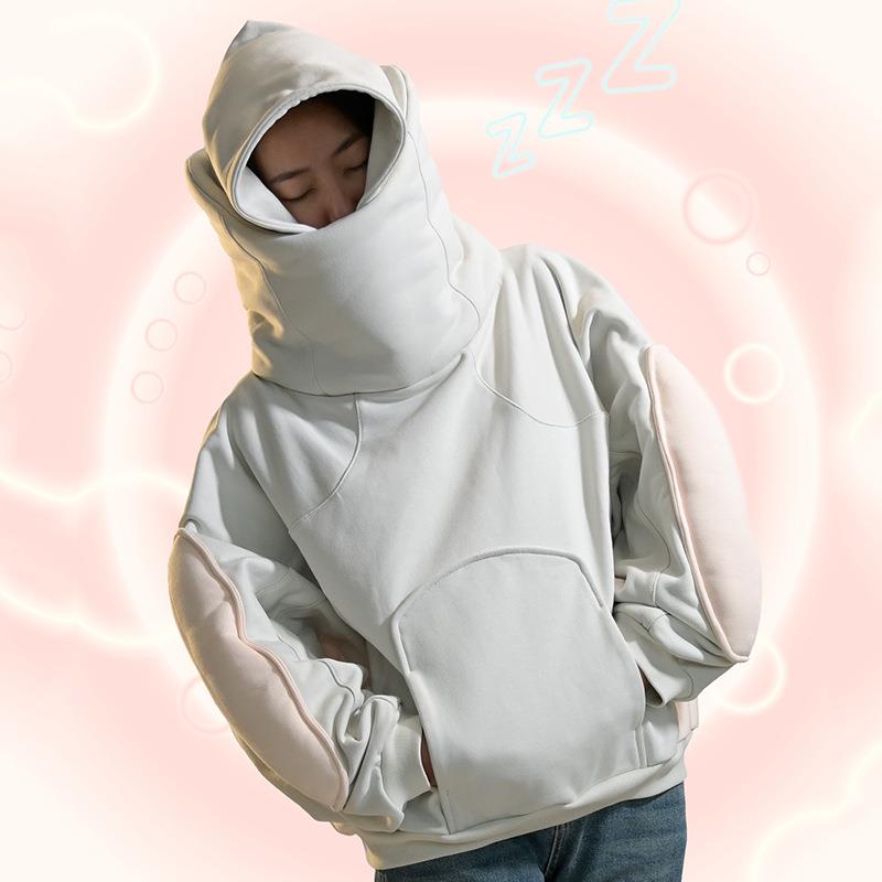 Trend Sonbahar-Kış Amerikan Tarzı Geniş Kesim Kapüşonlu Sweatshirt